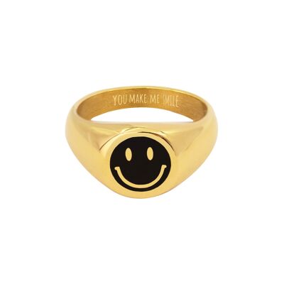 YOU MAKE ME SMILE Ring Gold Gr. 56