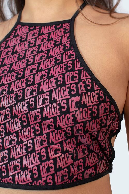 Alice's Lips All Over Print Crop Top