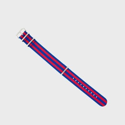 Blue and red watch strap
