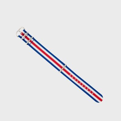 BLUE RED WHITE WATCH STRAP