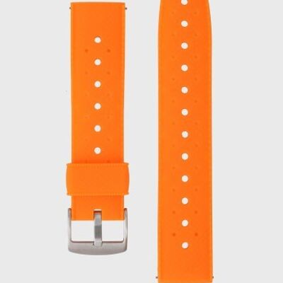 Orange silicone watch strap