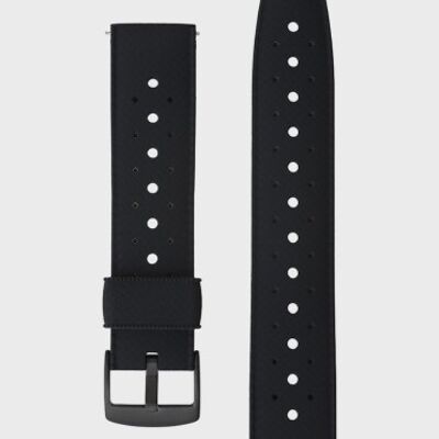 Black silicone watch strap