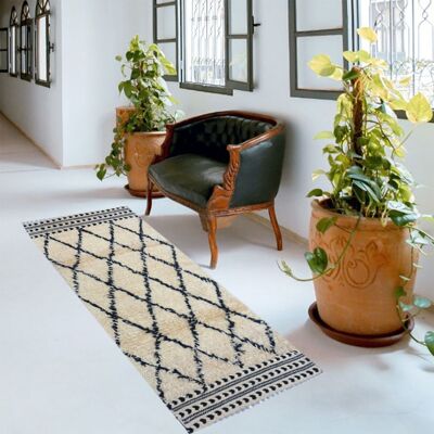 Flauschiger handgeknüpfter weicher Teppich aus Berber-Ton-Esche