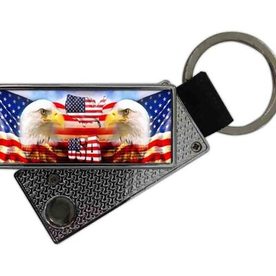 American Flag Keychain USB Lighter