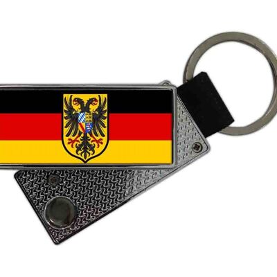Briquet USB avec porte-clés drapeau allemand
