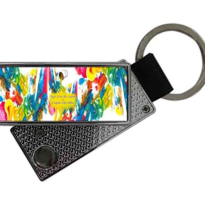 Accendino USB a Portachiavi Colori arte