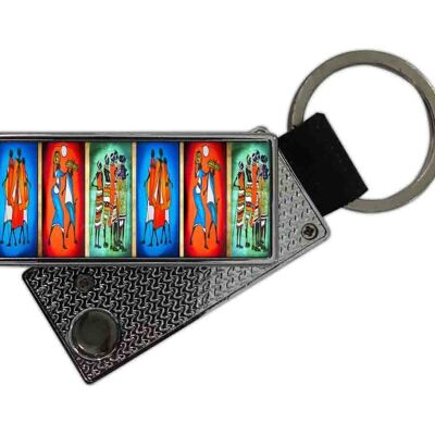 USB-Feuerzeug mit ethnischem Schlüsselanhänger