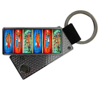 Briquet USB avec porte-clés ethnique 1