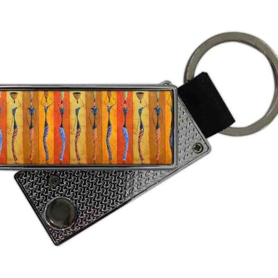 USB Lighter with Keychain Ethnic African women