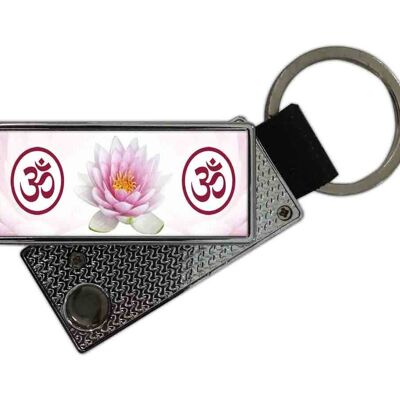 Yoga Lotus Flower Keychain USB Lighter