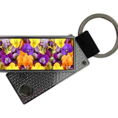 Briquet USB porte-clés fleurs