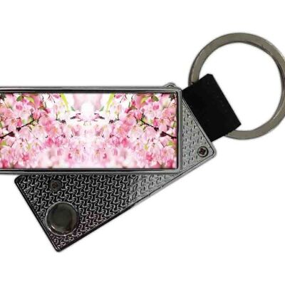 Briquet USB avec porte-clés Fleurs de cerisier