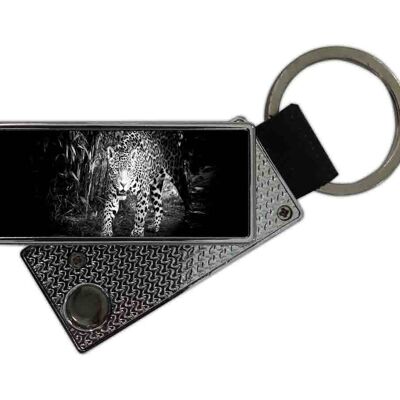 USB lighter with Jaguar keychain