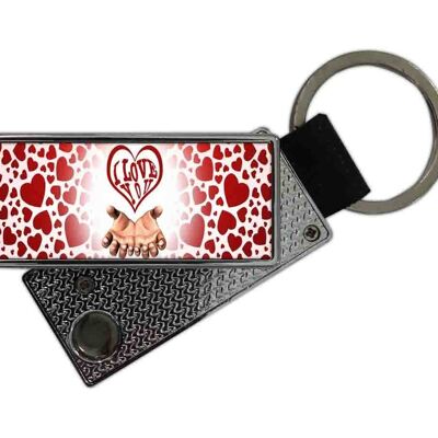 I Love You USB Keychain Lighter