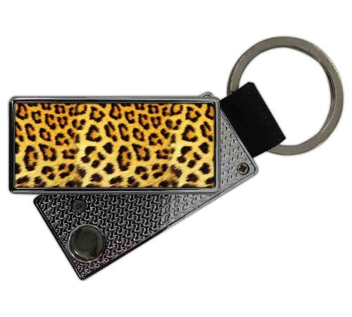 Accendino USB a Portachiavi Leopardato