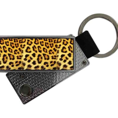 Briquet USB avec porte-clés léopard