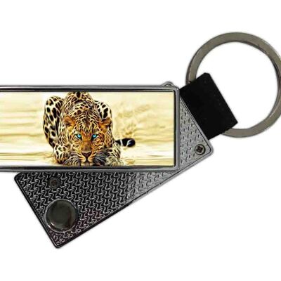 Leopard keychain USB lighter