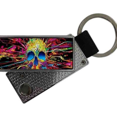 Pop skull USB keychain lighter