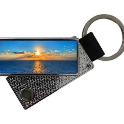 USB-Feuerzeug mit Schlüsselanhänger Sonne Himmel Meer