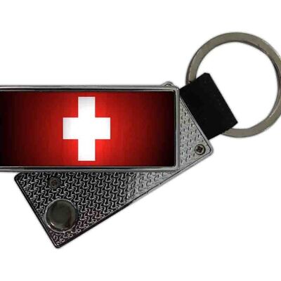Swiss keychain USB lighter