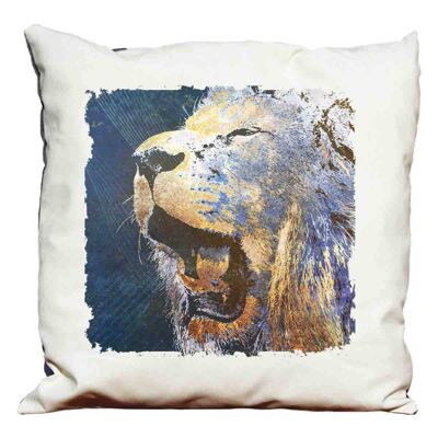 Psychedelic lion decorative pillow
