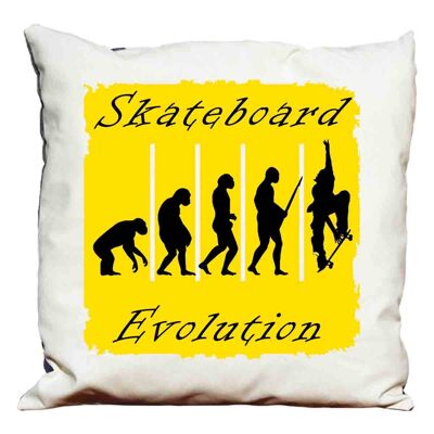 Evolution skateboard decorative cushion