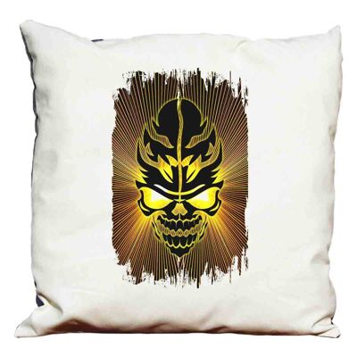 Psychedelic Tribal Skull Throw Pillow