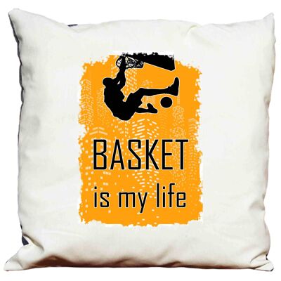 Coussin avec rembourrage 58 X 58 Basket is my life