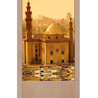 Lampe de table en bois du Caire