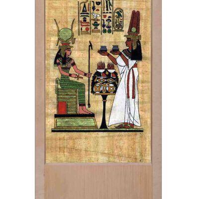Lámpara de mesa de madera de Egipto