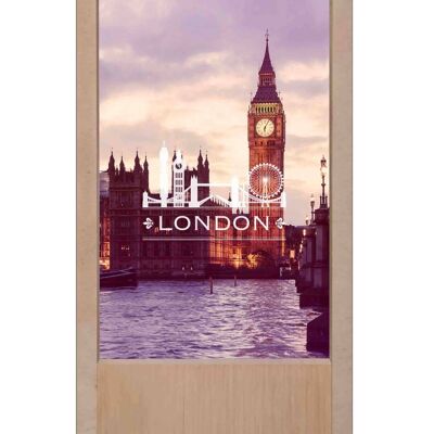 London wooden table lamp
