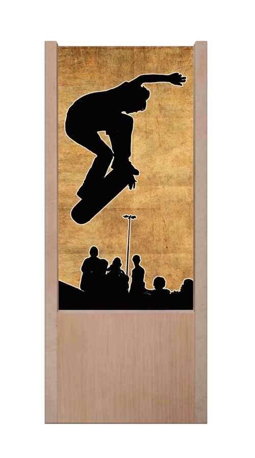 Lampada da tavolo in legno skate