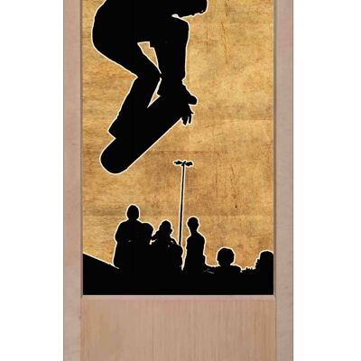 Lampada da tavolo in legno skate