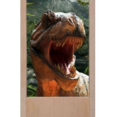 Lámpara de mesa de madera tiranosaurio rex