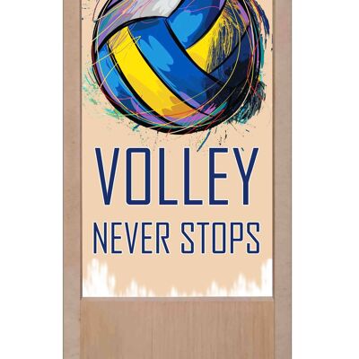 Tischlampe aus Holz Volleyball hört nie auf