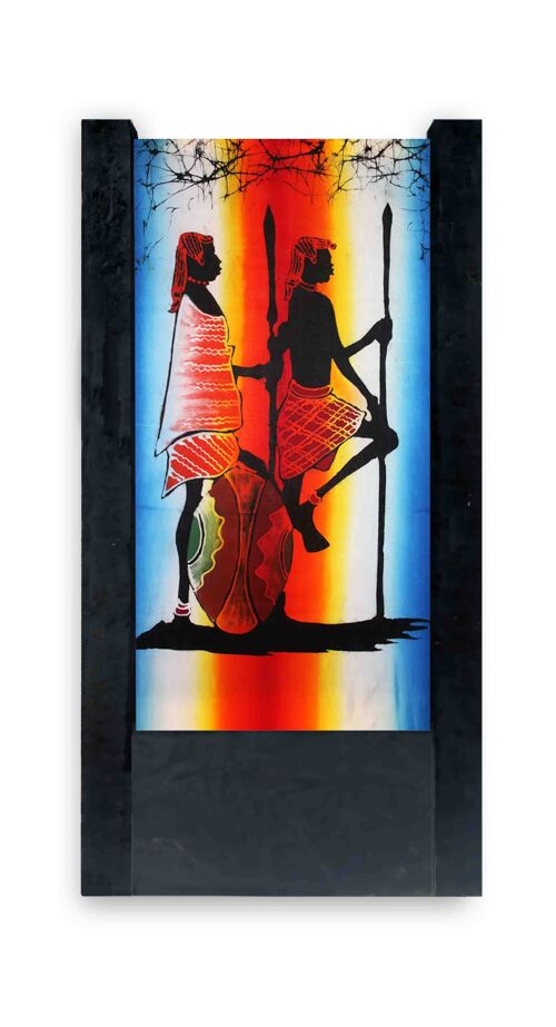 Lampada da tavolo Nera donne africane dipinti