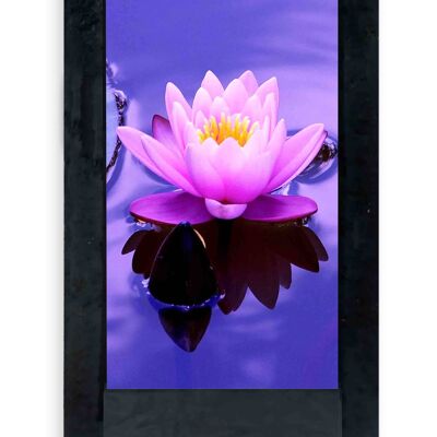 Black lotus flower table lamp
