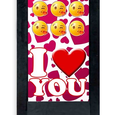 Lampada da tavolo Nera i love you emoticon