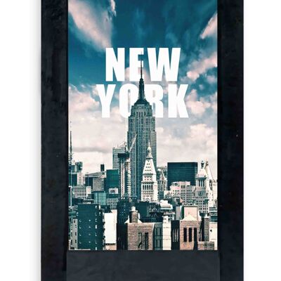 Black New York table lamp