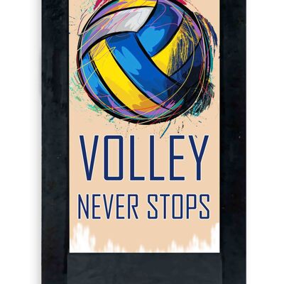 Black volleyball never stop table lamp