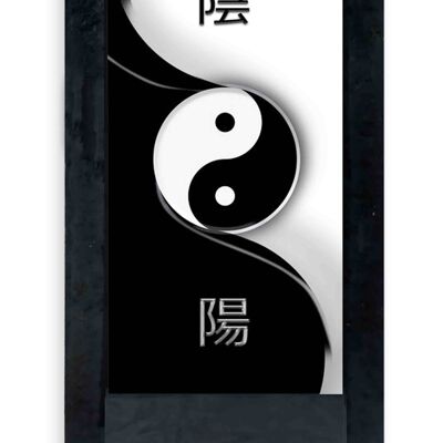 Lámpara de mesa negra Yin y Yang