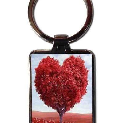 Steel Keychain Tree of love