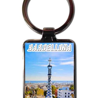 Barcelona steel key ring
