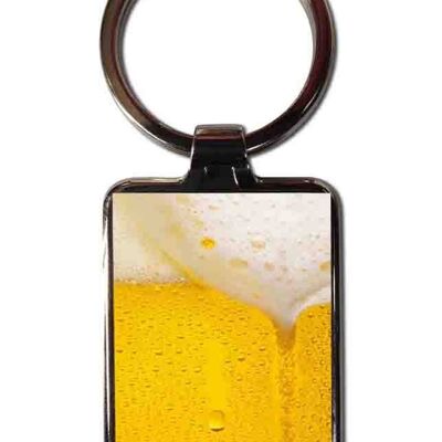 Steel keychain Beer