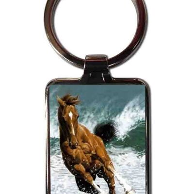 Horse steel keychain