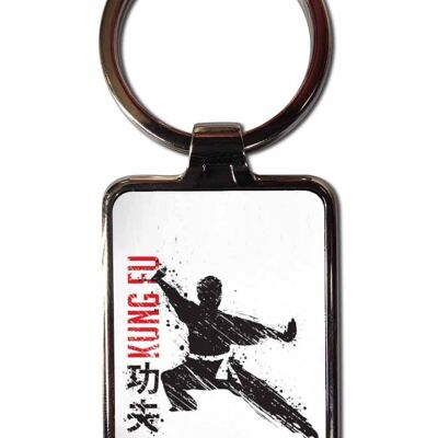 Kung fu steel keychain