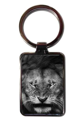 Porte-clés acier lion le roi de la forêt 1