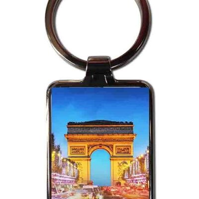 Steel keychain Paris arc de triomphe