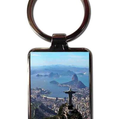 Rio de Janeiro steel keychain
