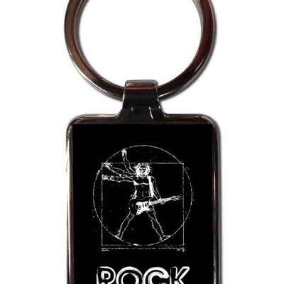 Rock music steel keychain
